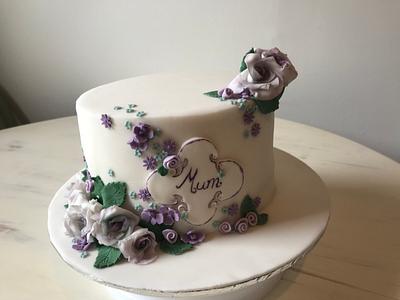 Floral cake for a 70th birthday  - Cake by Liz