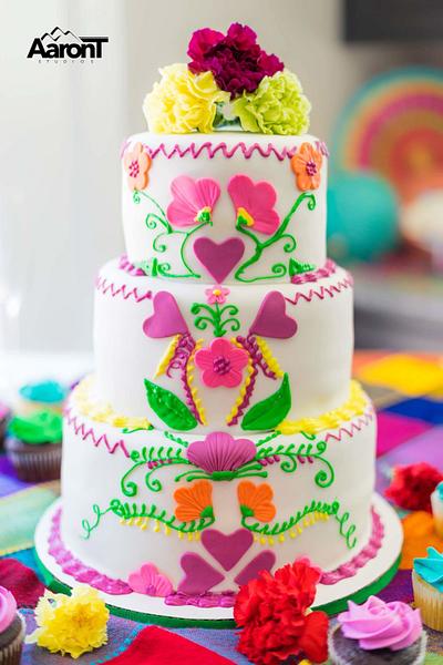 Fiesta Wedding Cake - Cake by Tiffany DuMoulin