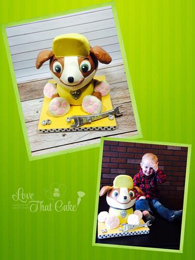 Rubble from Paw Patrol - Cake by Michelle Bauer