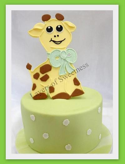 Giraffe Baby Shower - Cake by Justsweet