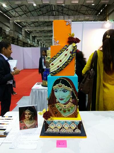 Wedding cake - Theme " Indian Sari"   - Cake by Sheetal chourasia 