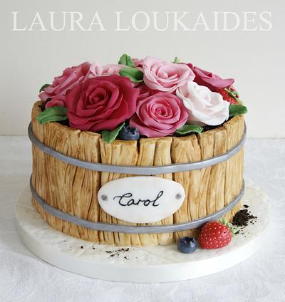 Flower Barrel Cake - Cake by Laura Loukaides