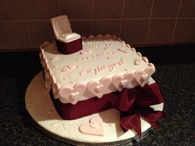 Engagement cake - Cake by Mandy
