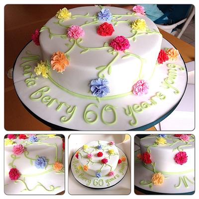 60th Birthday cake - Cake by teresascakes