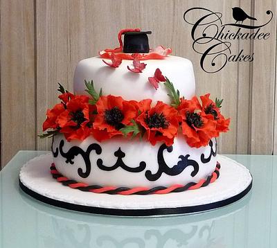 poppy graduation cake - Cake by Chickadee Cakes - Sara