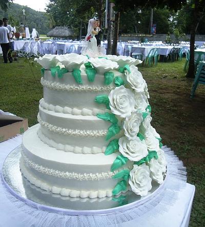 My First 3-Tiered Wedding Cake - Cake by Venelyn G. Bagasol