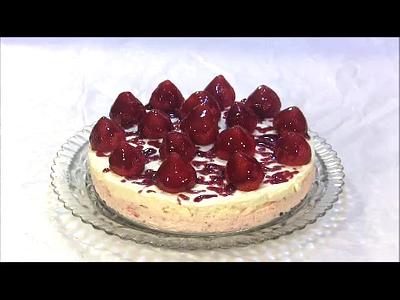 Strawberry and  White Chocolate No Bake  Cheesecake - Cake by DavidandNiko