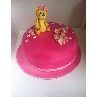 1st Birthday Girl Cake - Cake by Cara