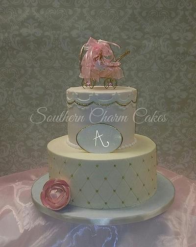 Vintage Baby Shower - Cake by Michelle - Southern Charm Cakes