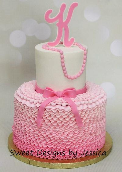 Kate's 1st - Cake by SweetdesignsbyJesica