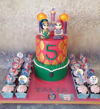 Shimmer and shine  - Cake by Arty cakes