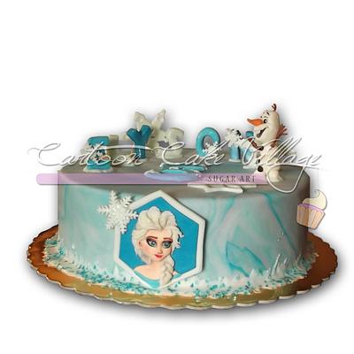 Frozen Cake theme - Cake by Eliana Cardone - Cartoon Cake Village