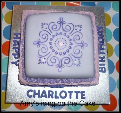 Stencil Work - Cake by Amy's Icing on the Cake
