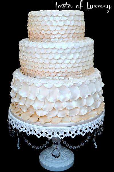 Ivory Ombre Petals - Cake by Suzanne