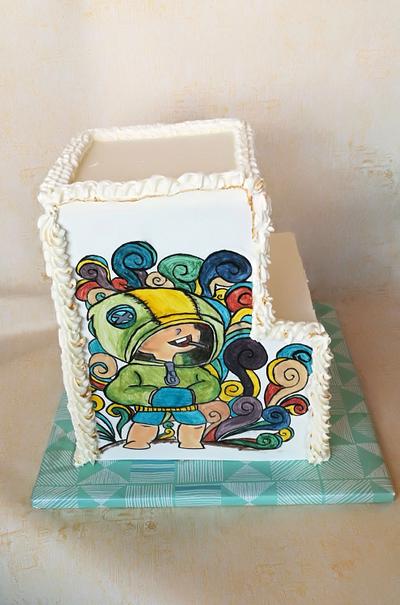 Handpainting cake - Cake by Mira's cake