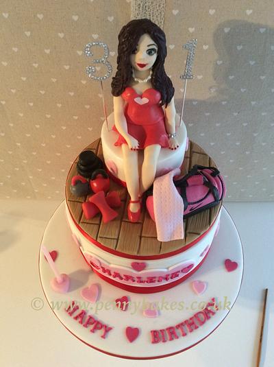 lady in red - Cake by Popsue