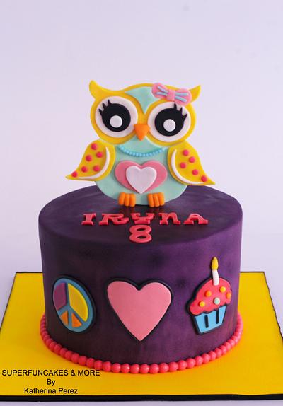 The Yellow Owl cake - Cake by Super Fun Cakes & More (Katherina Perez)