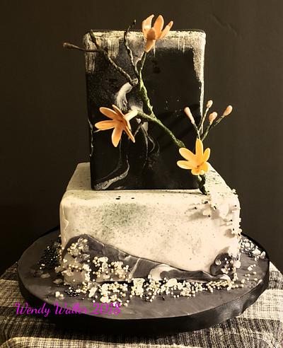 Marble and concrete elegance - Cake by WendyWaller