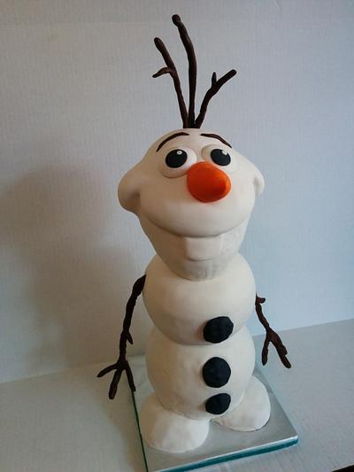 2ft tall Olaf cake - Cake by Cake That Bakery