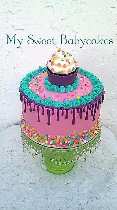 Cupcake Drip Cake - Cake by My Sweet Babycakes