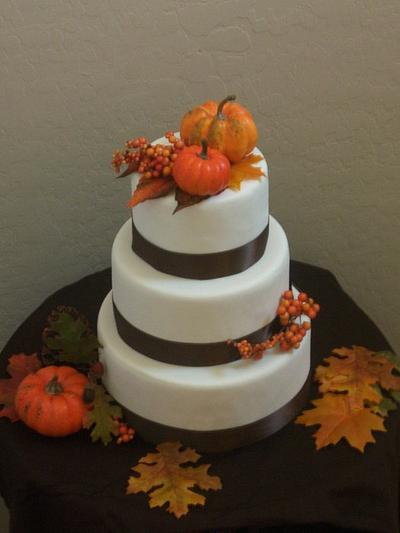 Fall Wedding Cake - Cake by SugarCo