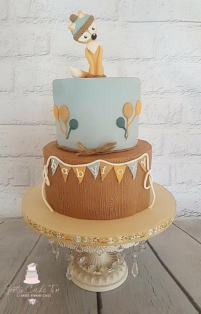Foxy Baby Shower Cake  - Cake by Shell at Spotty Cake Tin