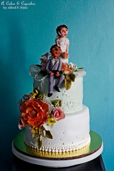Lover's wedding cake - Cake by Alfred (A. Cakes & Cupcakes)