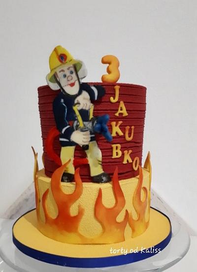 fireman Sam - Cake by Kaliss