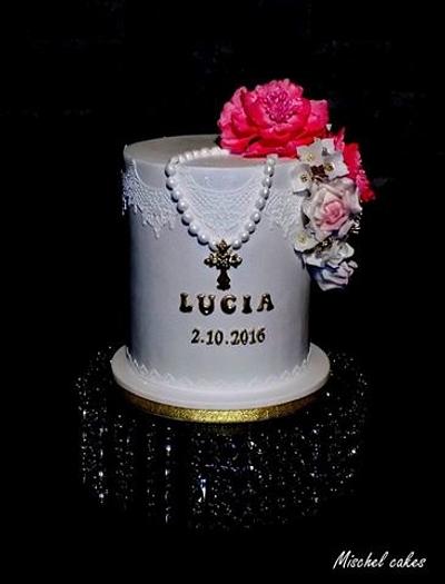Baptism cake for Lucia - Cake by Mischel cakes