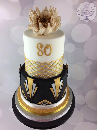 Art Decco Birthday Cake - Cake by Butterfly Cakes and Bakes
