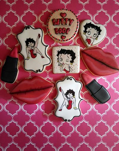 Betty Boop Cookies (hand painted) - Cake by Cookies by Joss 