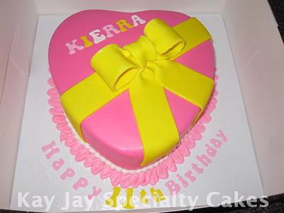 Pink Heart Cake - Cake by Kimberley Jemmott