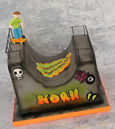 Skateboarder Halfpipe - Cake by AlwaysWithCake