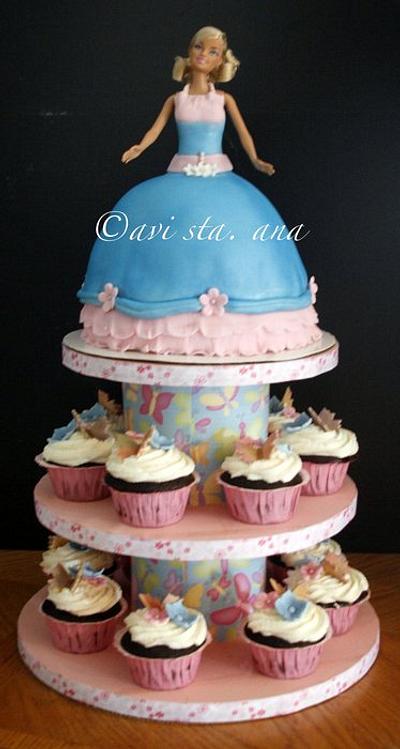 Barbie Doll Cake/Cupcake - Cake by ALotofSugar