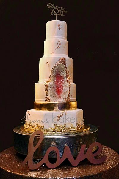 My own wedding Geode cake - Cake by Irene's bakery