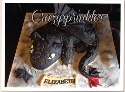 Toothless how to train your dragon - Cake by Crazysprinkles