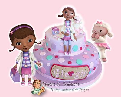 Doc Mc Stuffins cake & biscuits - Cake by Sara Solimes Party solutions