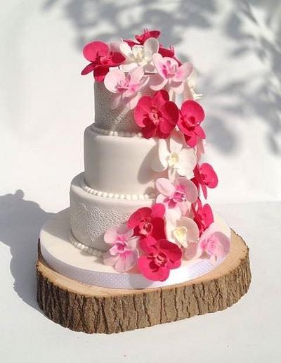 cake with orchids - Cake by CakesByKlaudia