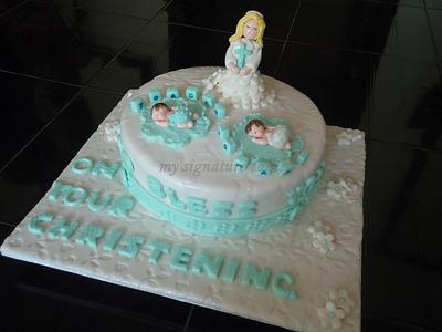 baptism cakes for twins.... - Cake by MySignatureCakes