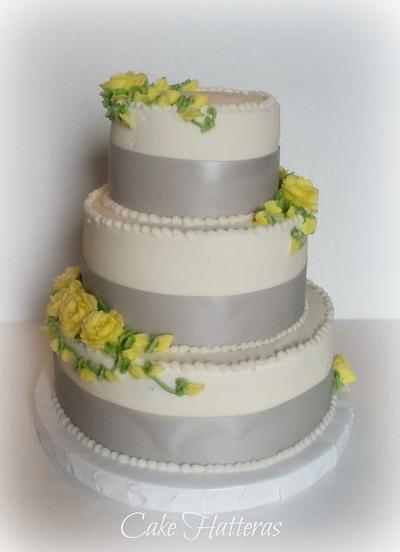 Gray and Yellow - Cake by Donna Tokazowski- Cake Hatteras, Martinsburg WV