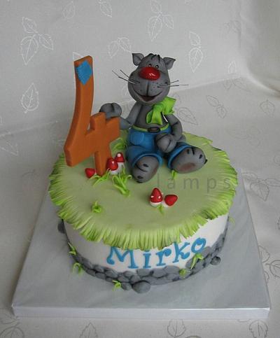 Cake for Mirko with cat - Cake by lamps