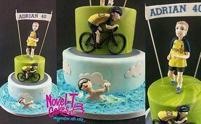 Triathlon cake - Cake by Novel-T Cakes