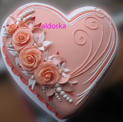 Orange heart - Cake by Alena