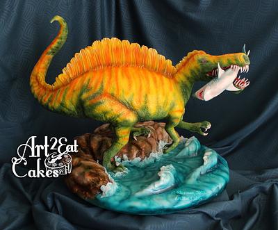 Spinosaurus Smiles - Cake by Heather -Art2Eat Cakes- Sherman