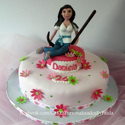 Girl on a hook... - Cake by CakesByPaula