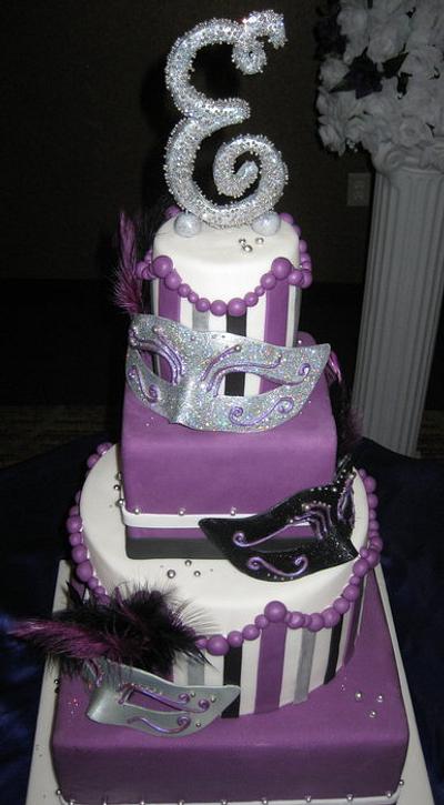 Masquerade birthday cake - Cake by sking