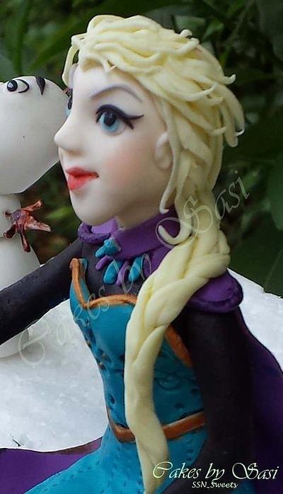 Princess Elsa and Olaf Toppers - Cake by CakesbySasi