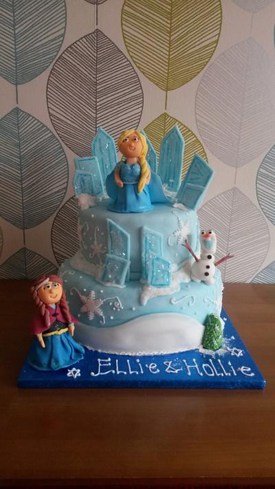 Frozen Elsa Ice Castle Anna birthday cake - Cake by Truly Scrumptious Cakes by Christine 
