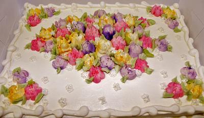 Russian tip flower cake buttercream - Cake by Nancys Fancys Cakes & Catering (Nancy Goolsby)