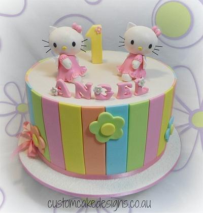 Hello Kitty 1st Birthday Cake - Cake by Custom Cake Designs